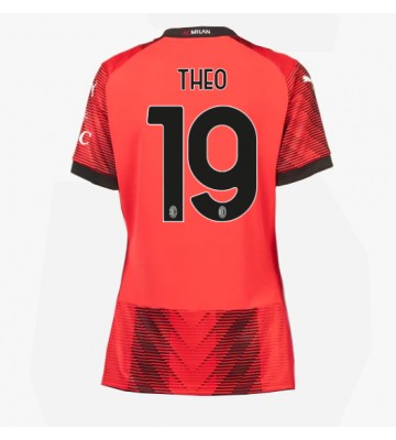 AC Milan Theo Hernandez #19 Hemmatröja Kvinnor 2023-24 Kortärmad